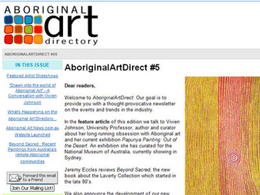 Aboriginal Art Direct #5: "Drawn into the world of Aboriginal Art" - A Conversation with Vivien Johnson