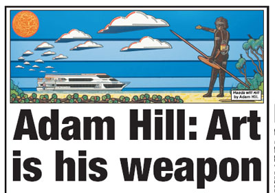 Adam Hill: Art is his weapon