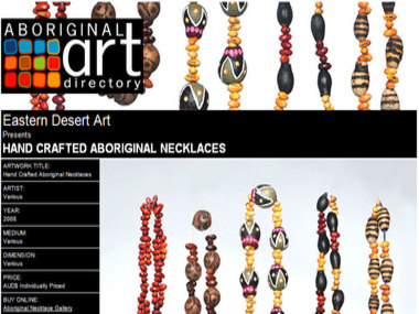 Artwork for Sale: Eastern Desert Art presents Hand Crafted Aboriginal Necklaces