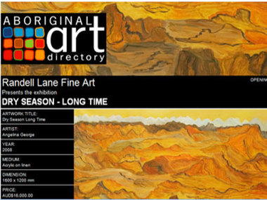 Exhibition 17 October 08: Randell Lane Fine Art Gallery presents Dry Season - Long Time