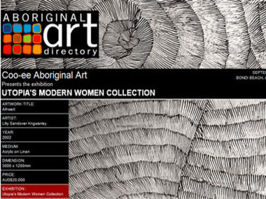 Exhibition September 08: Coo-ee Aboriginal Art presents Utopiaâ€™s Modern Women Collection