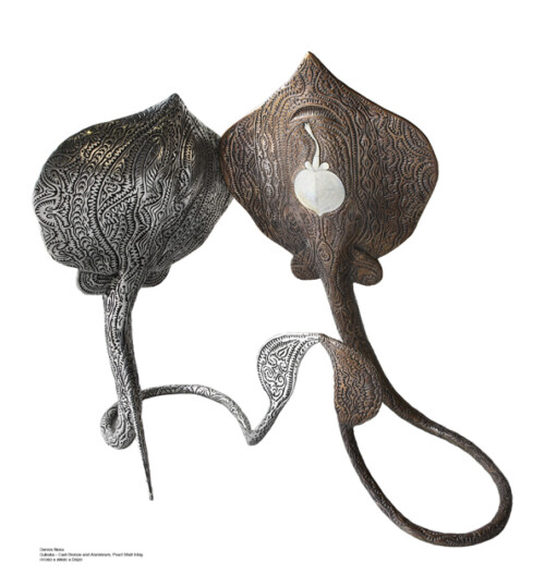GubukaThe sculpture depicts two species of Stingray