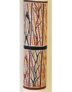 Hollow LogMade from Stringybark tree and decorated by clan designs
