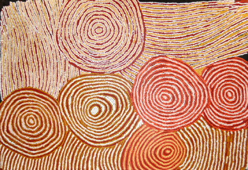 My Country"My Country" is located in the Western Australian desert. It portrays the epic journeys of ancestors through the vast hills