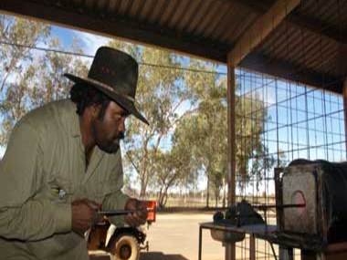 News from Amoonguna Art Center Glass Studio Central Australia's 1st Indigenous glass blower Tony Palmer