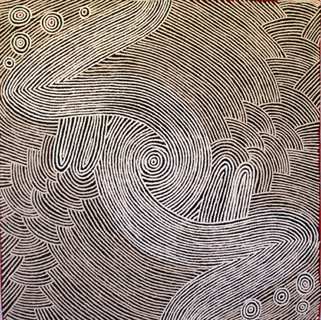Tali (My Country)The painting portrays the landscape of Narpullaâ€™s homelands in Central Australia. An aerial perspective the painting shows the typography of the landscape