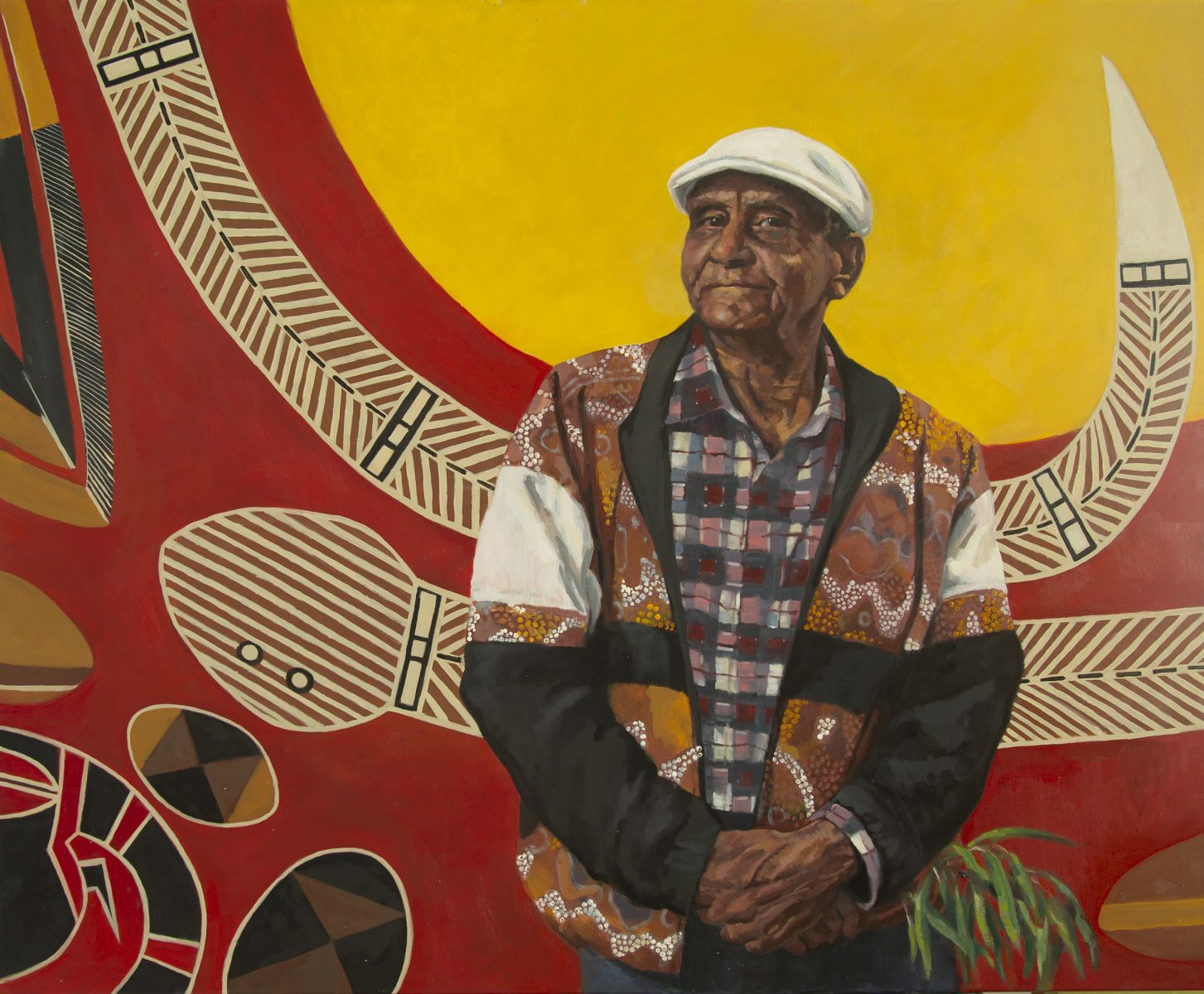 Christine Wrest-Smith, Portrait of Uncle Herb Patten at the Aboriginal Advancement League